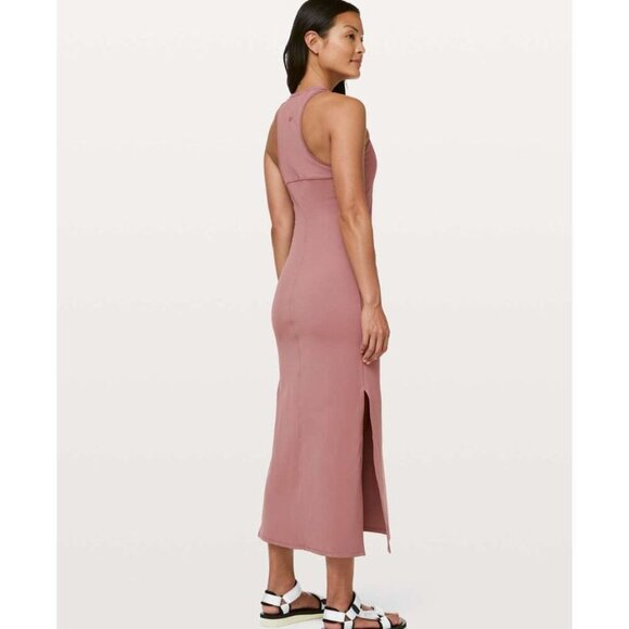 Lululemon NWOT Get Going Midi Dress Red Dust Sz 8 Buttery Soft Nulu Align Casual - Picture 2 of 10